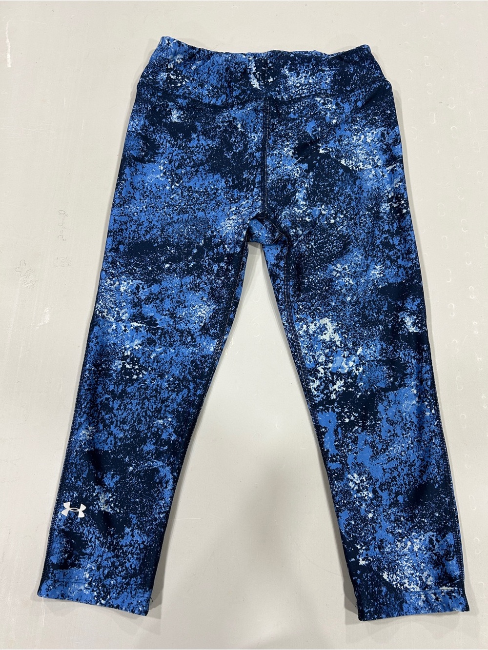 Under Armour Women’s Blue Printed Athletic Leggings-17 inch inseam size small